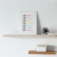 Magic Mindset Affirmations Custom Canvas