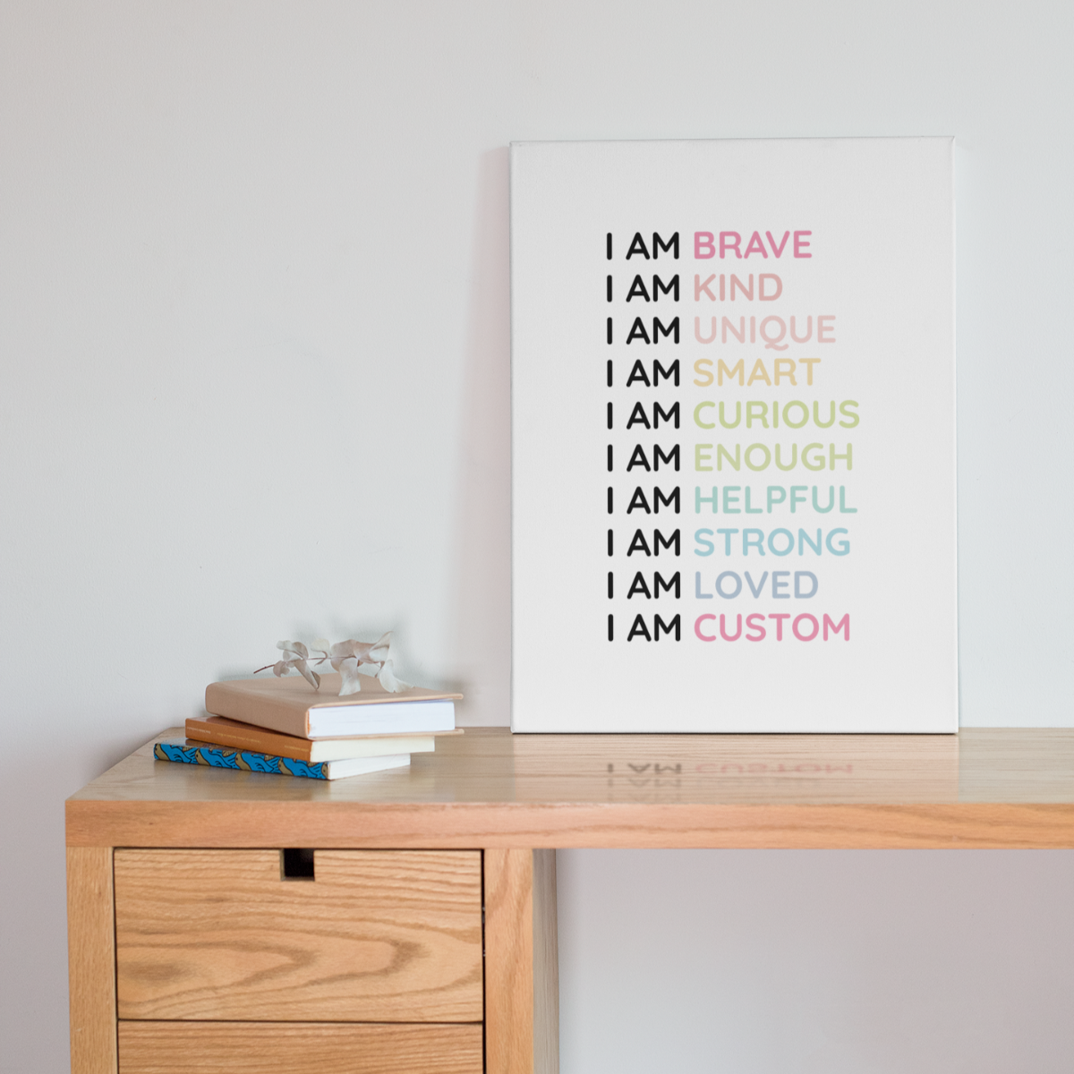 Magic Mindset Affirmations Custom Canvas