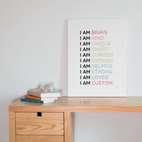 Magic Mindset Affirmations Custom Canvas