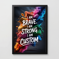 Brave & Strong Stone Custom Affirmation Print