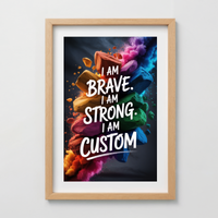 Brave & Strong Stone Custom Affirmation Print
