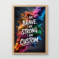 Brave & Strong Stone Custom Affirmation Print