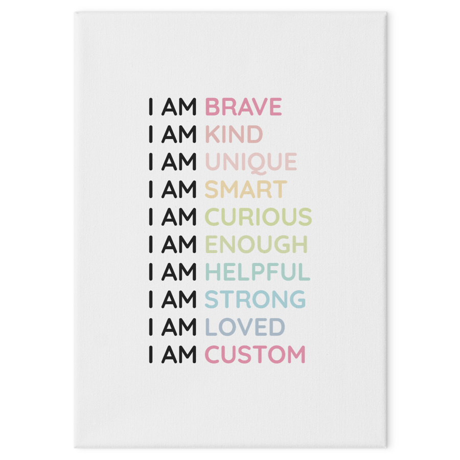 Magic Mindset Affirmations Custom Canvas