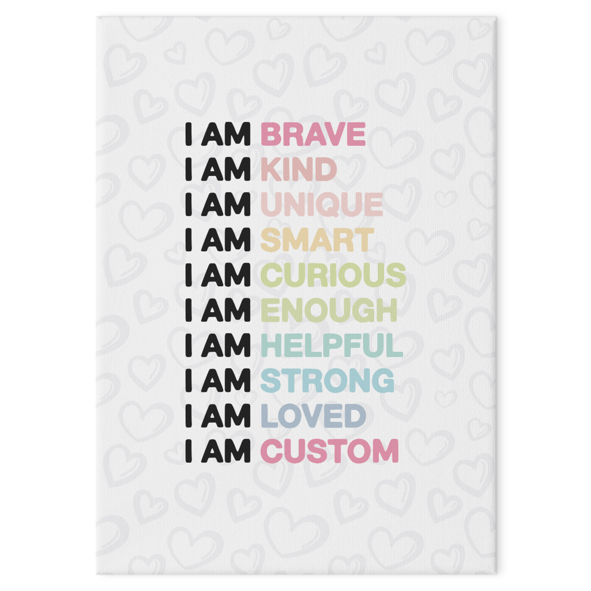 Magic Mindset Hearts Canvas Print
