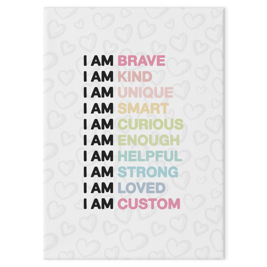 Magic Mindset Hearts Canvas Print